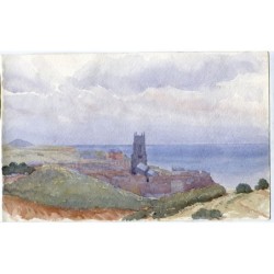 Norfolk. Aquarelle de l'école anglaise des XIXe et XXe siècles.