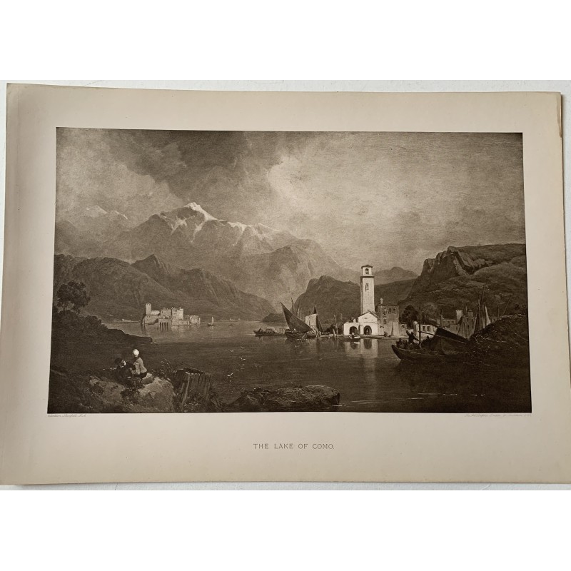 La fotoincisione del Lago di Como per The Art Portfolio, 1899, di WB Jobson
