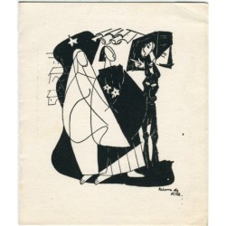 Paloma de Hita. Marker drawing of characters.