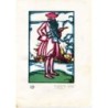 Edward A. Wilson 'Blackbeard' Colour woodcut.