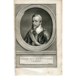Jacob van Heemskerk Amiral Hollande. gravé par J. Houbraken
