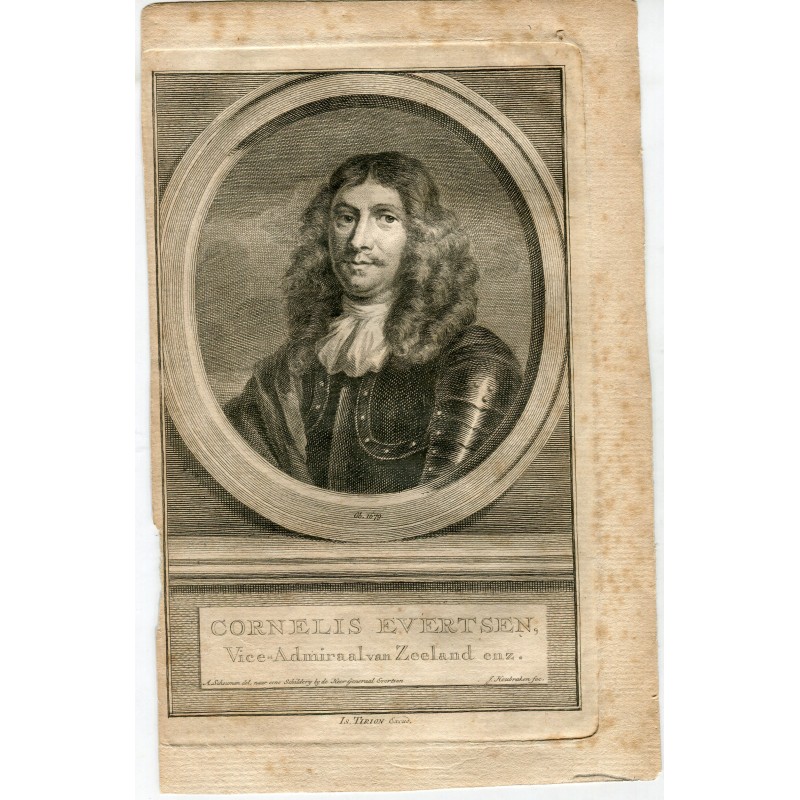 Cornelis Evertsen Vice-Admiral van Zeeland enz engraving by J. Houbraken