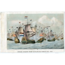 Zeeslag Tusschen Den Admiraal Tromp in Blake, Bij Dover,1652 Lithograph