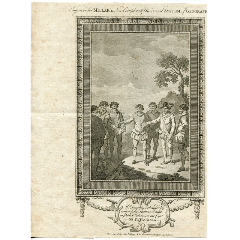 M. Doughly décapité sur ordre de Sir Francis Drake à Port St. Juliana Patagonie