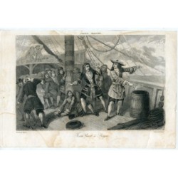 Marina. Jean Bart à Bergue, gravé par Lechard d'après un dessin de Jeanron.