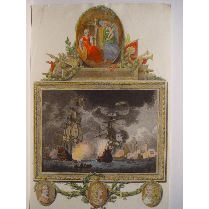 La bataille de Lowestoft. James Fittler, d'après Dominic Serres. 1795