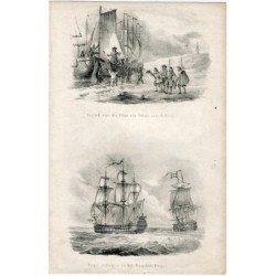 Engel de Ruyter était capitaine sur sa frégate et participa aux guerres anglo-néerlandaises.