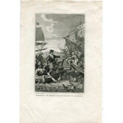 Meeting of Adriaan van der Kam with Algerians, 1755. Engraving by P. Volyn