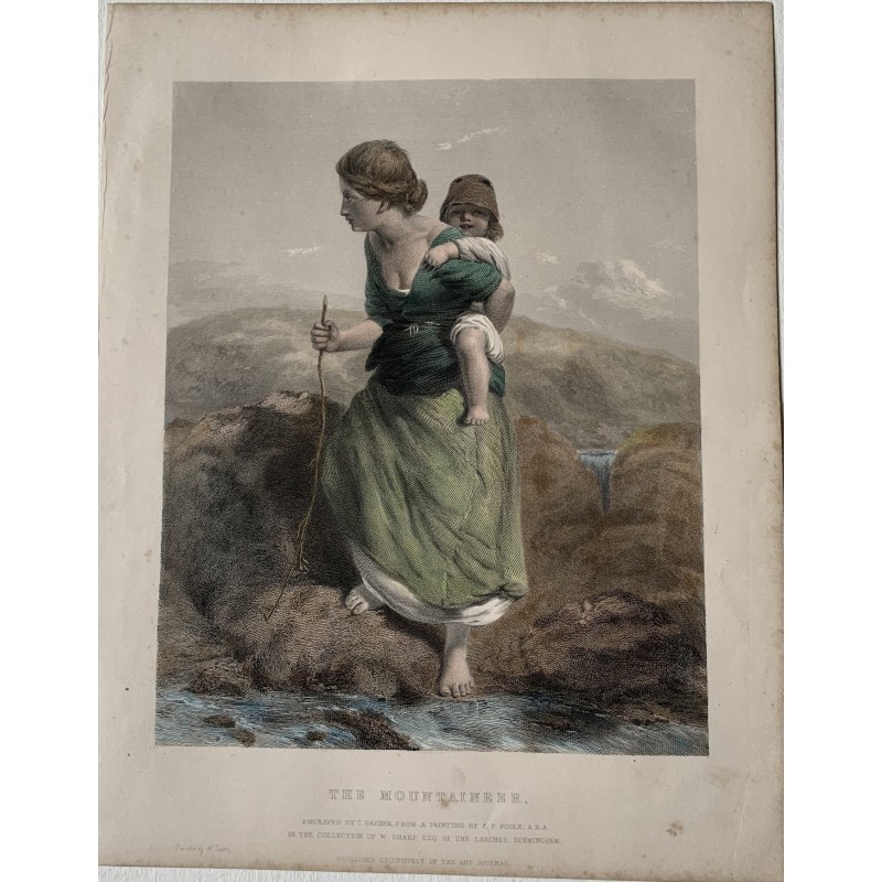 « L'Alpiniste » gravé par T. Garner d'après une œuvre de FP Poole en 1880