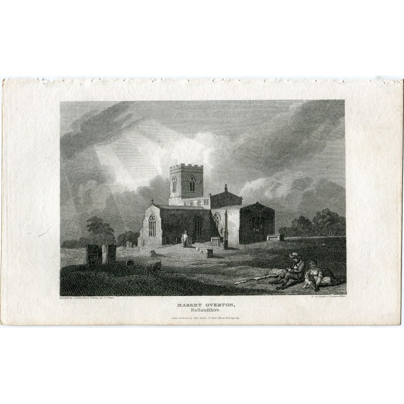 Angleterre. Marché Overton, Rutlandshire, gravé par J. Lewis.