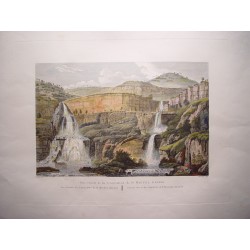 España. Cataluña. Barcelona «Vista general de las cascadas de Sn. Miguel Delfay» Alexandre Laborde (1810-11)