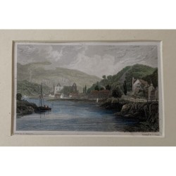Angleterre. Abbaye de Tintern. Gravure de J. Tingle d'après un dessin de H. Gastineau