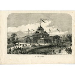 Gravur des Frauenpavillons auf der Centennial Exposition in Philadelphia, Pennsylvania, 10. Mai 1876.