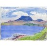 1951. Gruinard Bay mit einem Teallach-Aquarell