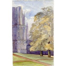 Cattedrale di Wells (Somerset, Inghilterra). Acquerello