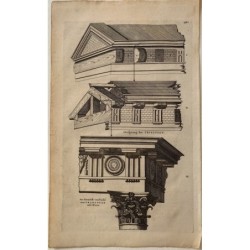 Chapiteaux du Temple de Salomon à Jérusalem, copie anonyme de Juan Bautista Villalpando.