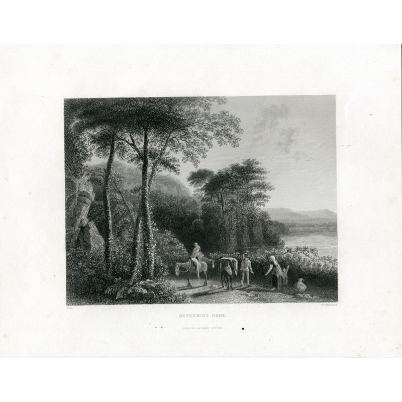 Returning Home engraved by W. Chevalier from a drawing by Both