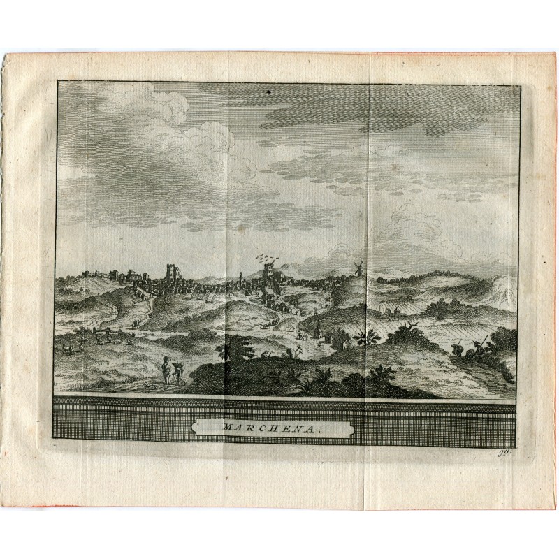 Sevilla. Marchena. Kupferstich von Pieter vander Aa, 1715. Alvarez de Colmenar.