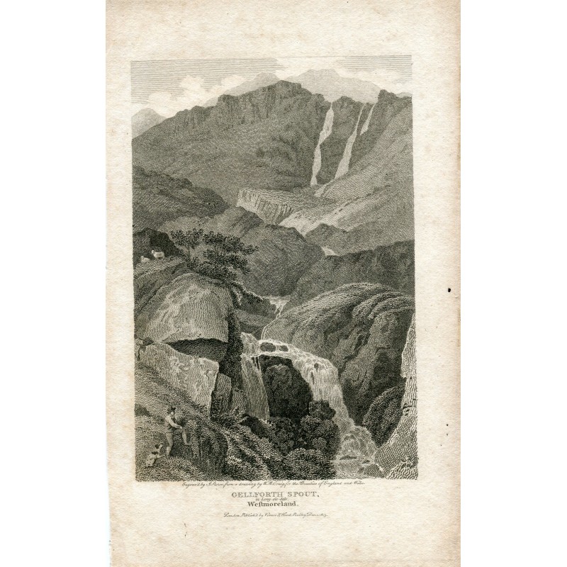 Inglaterra. Gellforth Spout grabado por J. Storer