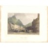 Baths of Mehadia, Romania - 1842 engraving after W.H. Barlett
