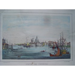 Italia. «Vista de Venecia» Dibujó I. Salcedo. Litografió Donon.