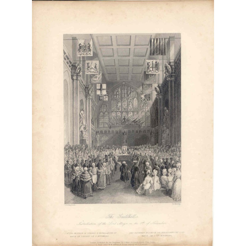 The Guildhall - Antique print