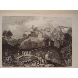 Italia..Florence. 'Pelago' Painted by James Duffield Harding (1708-1863). Engraved by James Bayle Allen (1803-1876)