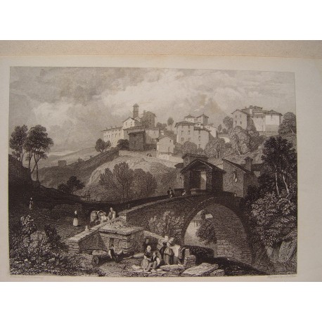 Italia..Florence. «Pelago» Dibujó James Duffield Harding (1708-1863). Grabó James Bayle Allen (1803-1876)