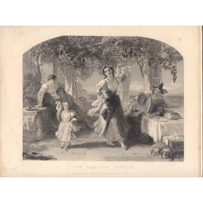 La lezione di ballo (la Tarantella), da Thomas Uwins, 1848.