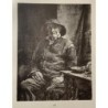 Old fisherman - Photogravure reproduction - Adolphe-Felix Cals