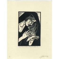 Josef AM Bossaert, artista belga. Acquaforte firmata a mano, datata 1979.