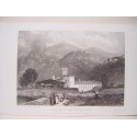 Italie. «Couvent de la Valandrosa» Dessiné par James Duffield Hardings (1798-1863). Enregistré J. Henshal