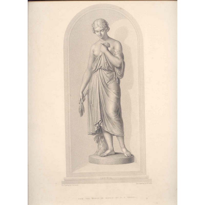 Scultura di Lavinia. Incisione del 1849 di W. Roffe