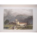 Italia. Convent of the Vallandrosa. Dibujó James Duffield Hardings (1798-1863). Grabó J. Henshal