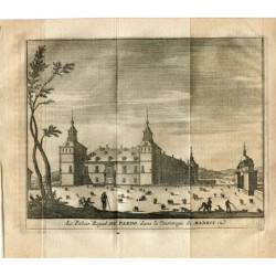 Madrid. Le Palais Royal du Pardo. Enregistrement par Pieter Vander Aa. 1715 (Álvarez de Colmenar)