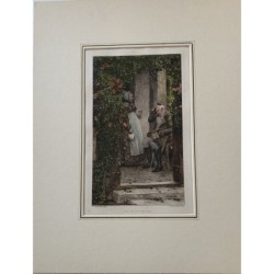 Le sommet de la colline, gravure colorée de RW Macbeth tirée d'une pièce de Dendy Sadler.