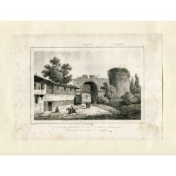Porte triunphale de l'ancianne candelle à Andrinople, gravée par Cholet.