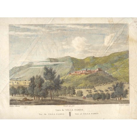 España. Castellón. «Vista de Villa Fames» Alexandre Laborde (1810-11)