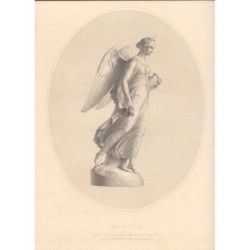 Aurora. Kupferstich einer Skulptur aus dem Jahr 1849.