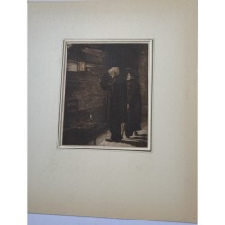 Pensionnaires de Greenwich au tombeau de Nelson gravé par Henry Macbeth-Raeburn d'après John Everett Millais