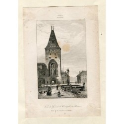 Svizzera. Visita del Grand St. Christopher a Berna. Incisione di Rouargue.