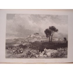 Italia. «Castel Gondolpho» Dibujó James Duffield Hardings (1798-1863). Grabó John Smith.