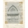 England. Essex. Chancel Screen Confessional. in Shalford. Drawing 1868.