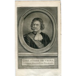 Tjerk Hiddes de Vries luitenant ammiraglio van Frieslandt inciso da Jacob Houbraken