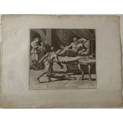 Bibbia. Isacco promette a Esaù una seconda benedizione, disegnata e incisa da Cesare Fantetti