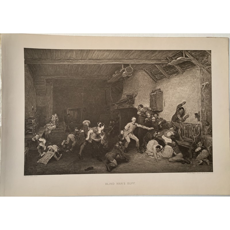 Fotograbado de  'Blind Man's Buff' realizado por David Wilkie