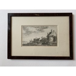 River Landscape, drawn by Jan van Goyen, engraved by Johanne Visscher