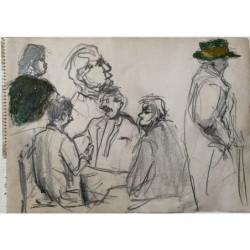 Dessin au crayon notes personnages