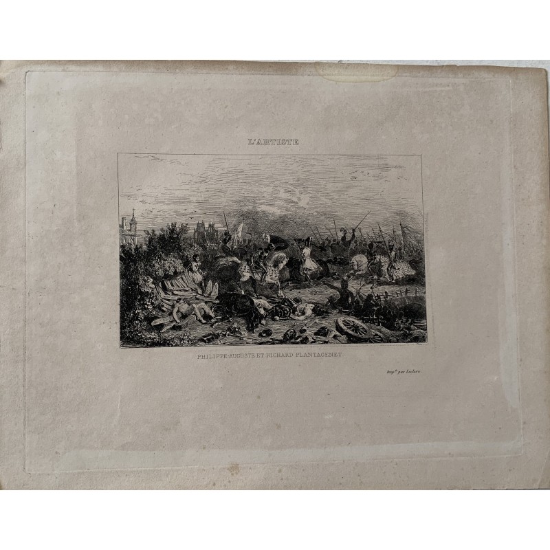 Filippo Augusto e Riccardo Plantageneto incisi da Leclerc