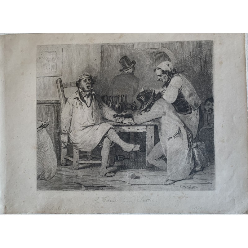 L'Prevost d'apres chartes, lithograph signed Charlet